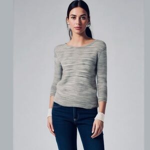 Vtg Missoni Style Striped Multicolor Viscose Fine Ribbed Knit Sweater Size S